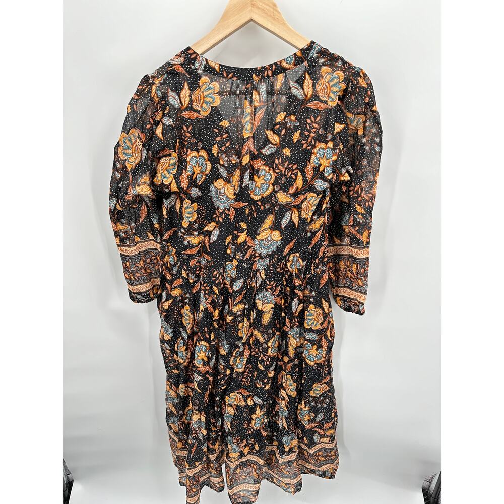 Sundry for Evereve NWT Felicity Floral 100% Cotton V Neck Midi Dress // S - Picture 12 of 13